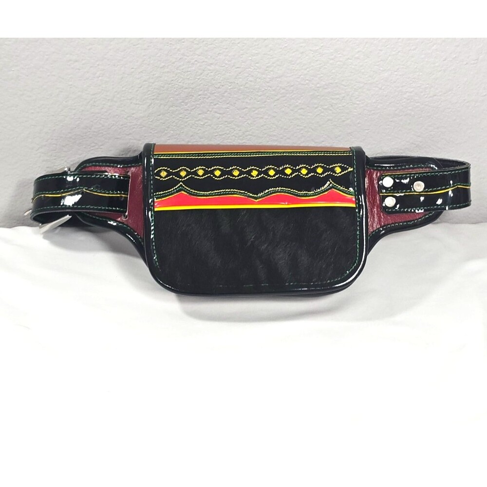 Guarnieleria Jerico Elkin Pérez Leather Hair Hide belt bag purse Boho Western